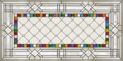acrylic stained glass multi-color beveled fluorescent light covers
