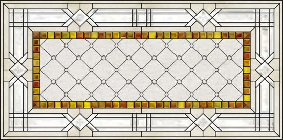 acrylic stained glass beveled autumn colors fluorescent light covers