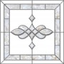 acrylic stained glass fluorescent light covers with white and pearl accents
