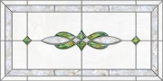 acrylic stained glass fluorescent light covers with green and pearl accents