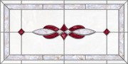 acrylic stained glass fluorescent light covers with burgundy and pearl accents