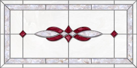 acrylic stained glass fluorescent light covers with burgundy and pearl accents