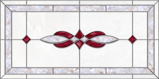 acrylic stained glass fluorescent light covers with burgundy and pearl accents