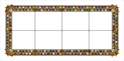 acrylic stained glass tiffany style fluorescent light covers with white background