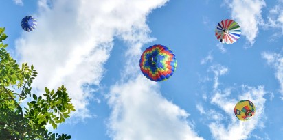 sky ceiling with hot air balloons fluorescent light covers