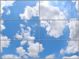 santa barbara sky ceiling fluorescent light covers in 6 panel layout