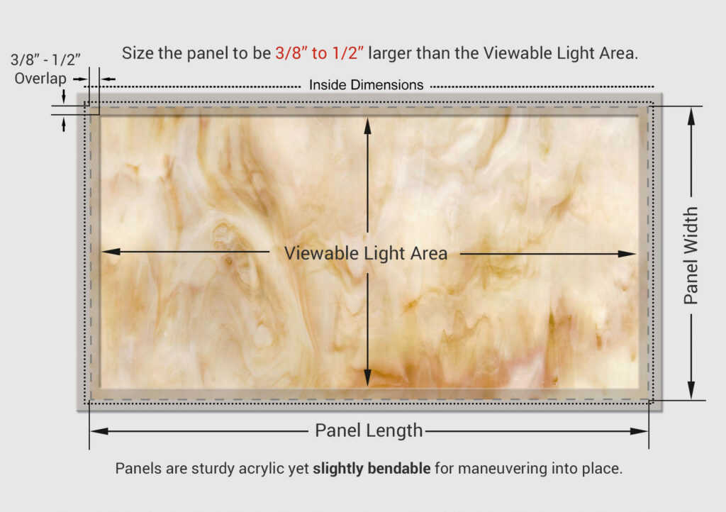 measure fluorescent light panel cover for replacement