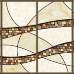 4-Panel Stained Glass Fluorescent Light Panel