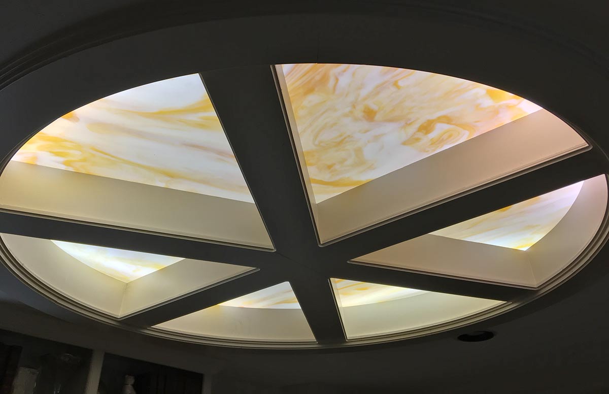 Skylight with Fluorescent Gallery Decorative Acrylic