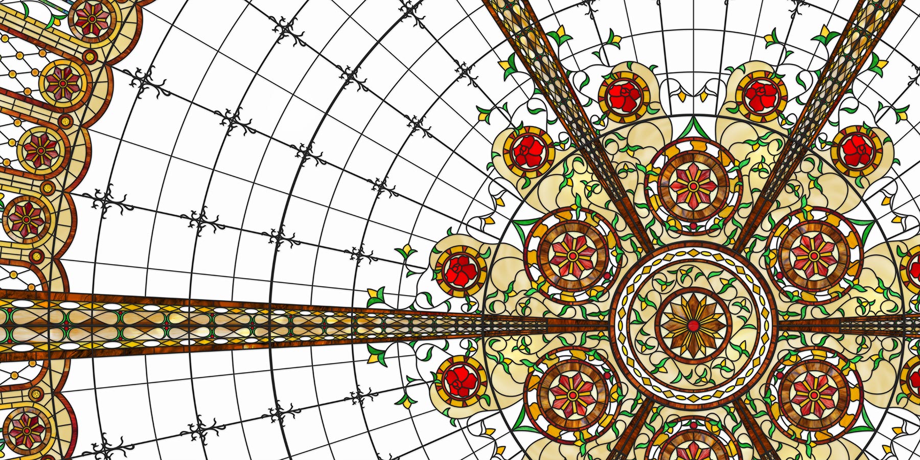 Virtual Stained Glass Dome Ceiling