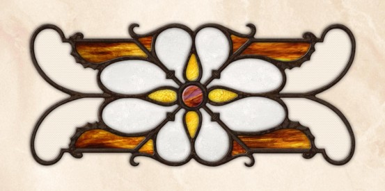 Decorative Iron Light Panels: Tuscan Iron - Ornamental Sunburst