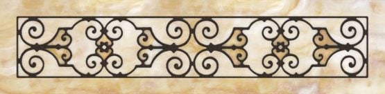 Decorative Iron Light Panels: Tuscan Iron - Ornamental Amber