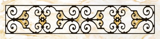 Decorative Iron Light Panels: Tuscan Iron - Ornamental Caramel Swirl
