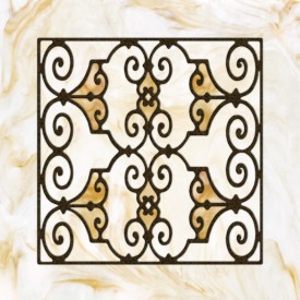 Decorative Iron Light Panels: Tuscan Iron - Ornamental Caramel Swirl