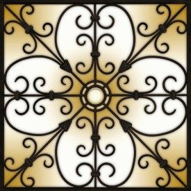 Decorative Iron Light Panels: Tuscan Iron - Ornamental Copper