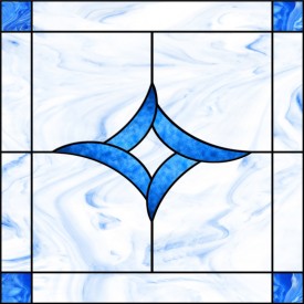Stained-Glass-Ceiling: Stained Glass6 Blue Centerpiece