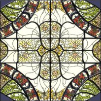 Stained-Glass-Ceiling-Panels: Stained1 Blue