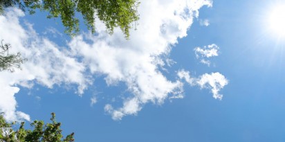 sky ceiling with sun and trees fluorescent light covers