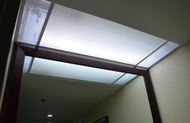 Hotel Light Panel Installation Ivory Cloth