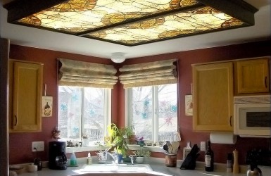 Decorative Design Overview Stained-Glass-Ceiling-Panels: Stained1 Blue Photo